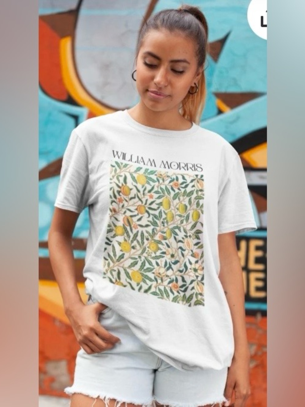 William Morris Designs and Patterns by Club Soda rare cotton t-shirt